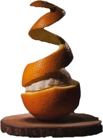 Orange mit Schale